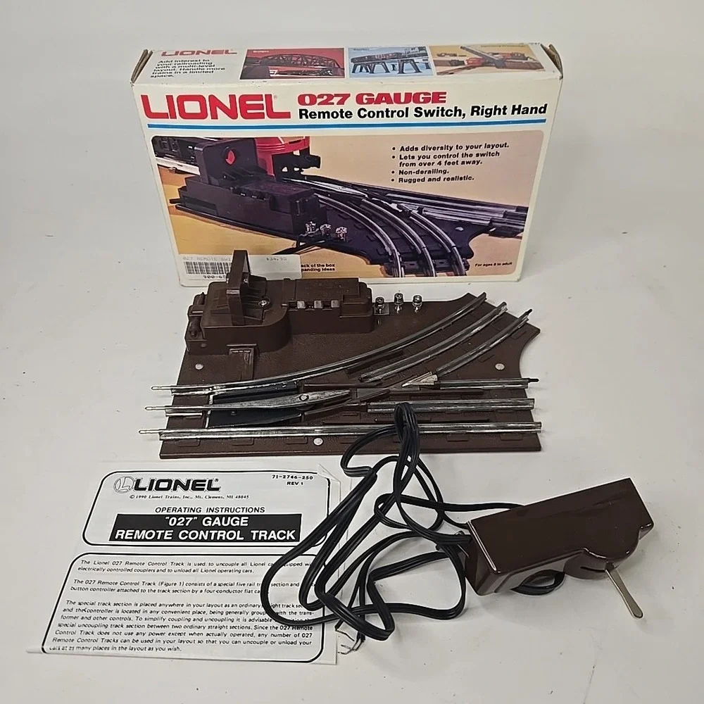 LIONEL O-27 6-5122 RIGHT REMOTE CONTROL SWITCH IN BOX - W CONTROLLER‎ - EX+